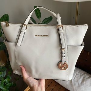 Michael Kors "Jet Set" saffiano leather tote bag/purse